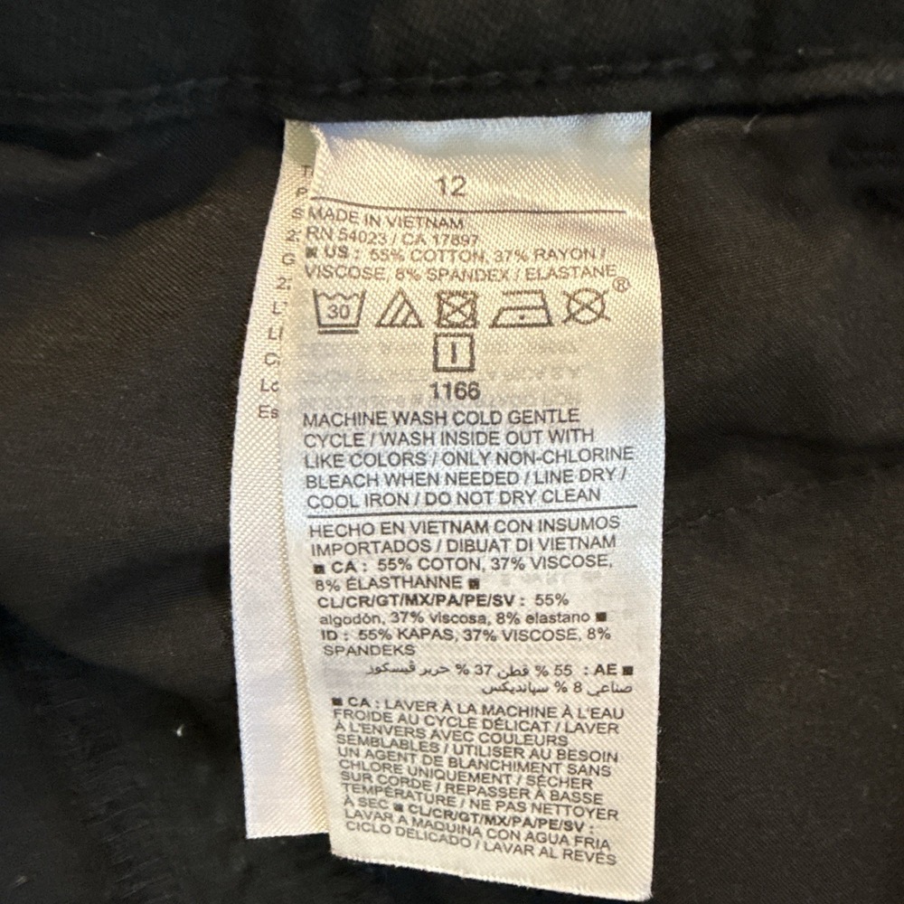 Old Navy High-waisted Pixie Straight Pants Sz 12 Black - Picture 6 of 8